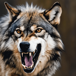 A wolf snarling as a metaphor for how it feels to be in addiction and recovery